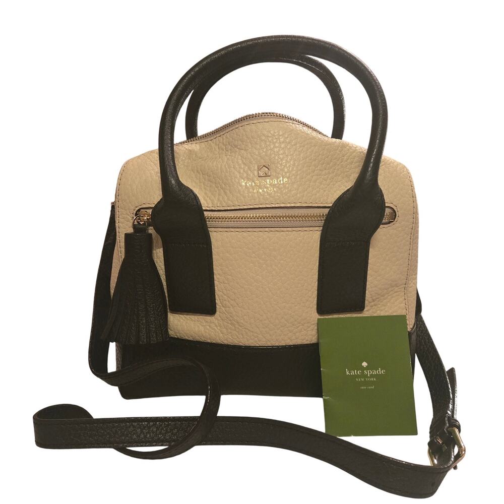 kate spade Cream and Black Crossbody Satchel